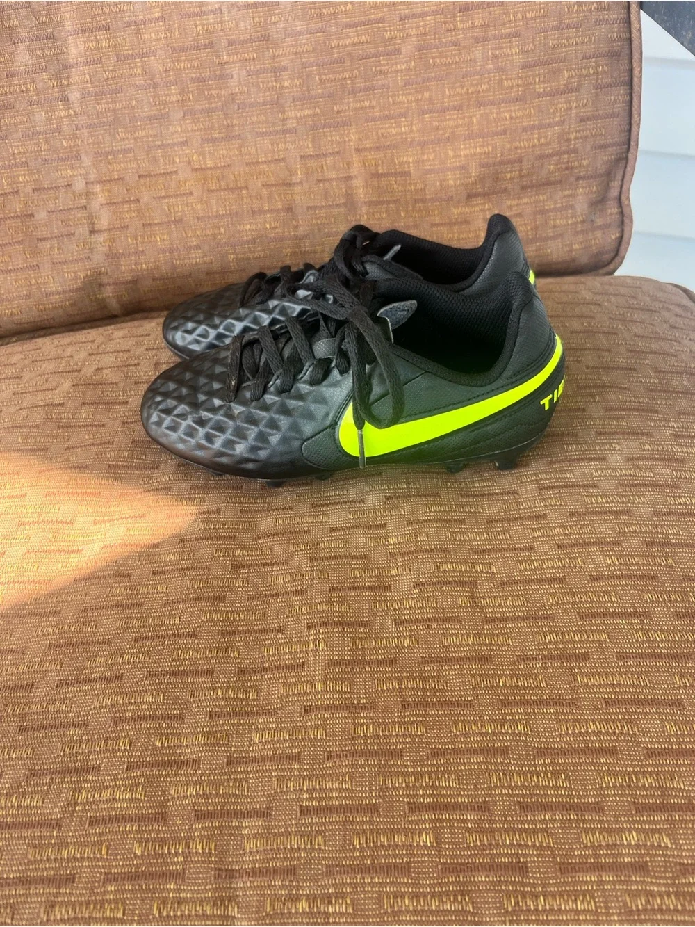 Nike Kids Black with Volt Accent Soccer Cleats